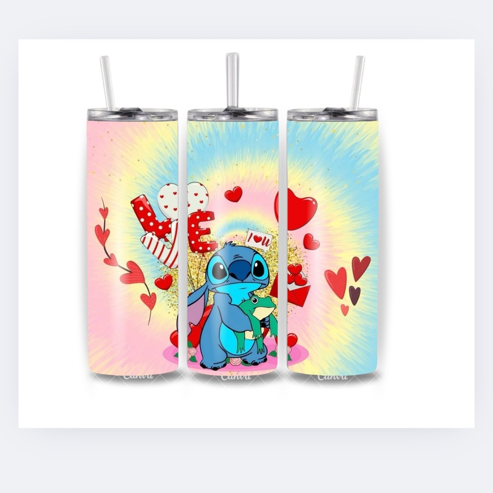Colorful Love-Themed Party Tumbler 20 Oz Stainless Steel One Tumbler Only